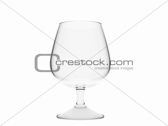 Empty brandy glass