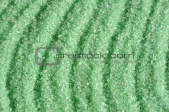 Green crystals of sea salt
