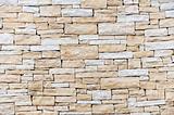 Wall made from sandstone bricks