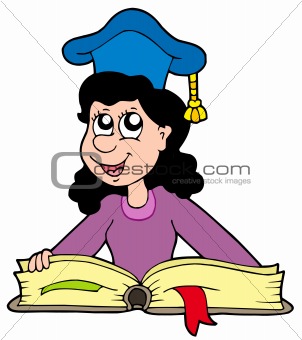 Woman teacher with book