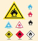 Flammable warning sign