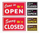 Open and Closed store signs