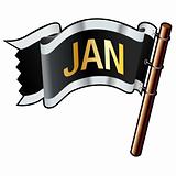 January Month on Flag