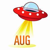 August Month Under Flying Saucer