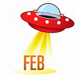 February Month Under Flying Saucer