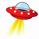 Retro Red Flying Saucer