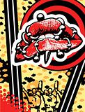 Music Lip Rock Poster