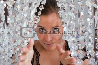 Young attractive Woman portrait with glitter