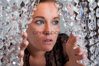 Young attractive Woman portrait with glitter