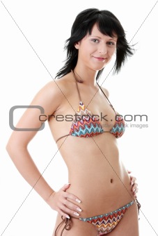 Beautiful sexy fit woman in bikini 