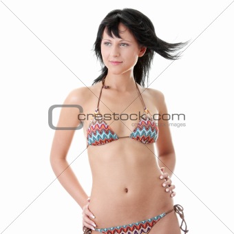 Beautiful sexy fit woman in bikini 