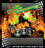 Burning DJ Music Background