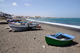 Fishing  boats on the beach of Puerto Lajas, Fuerteventura Spain