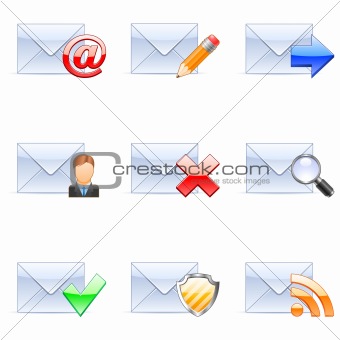 E-mail icons.