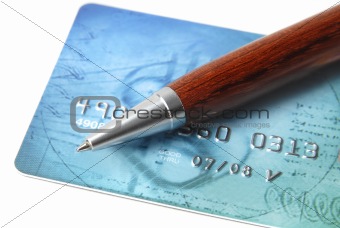 credit card with pen
