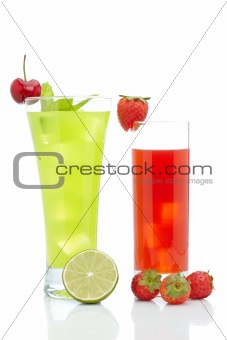 Strawberry and kiwi juice