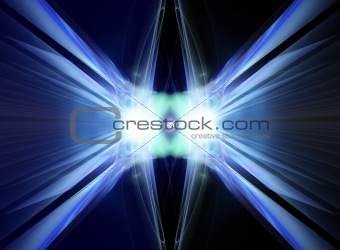 Symmetric fractal of blue light