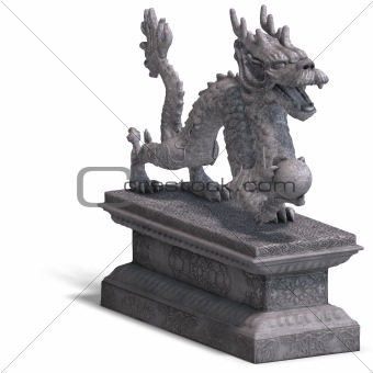 chinese dragon stone statue