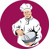 Chef holding a mixing bowl