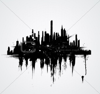 Vector illustration of urban skylines