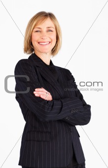 Smiling female businessmanager 