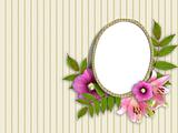 frame and floral beautiful bouquet