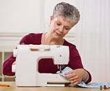 Senior Woman Sewing