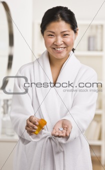 Woman Holding Medication
