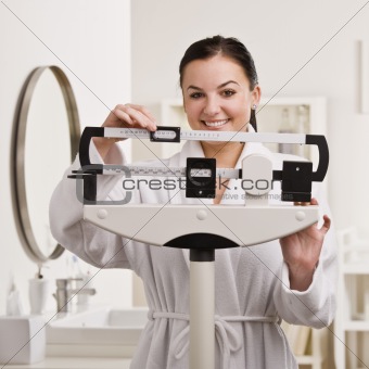 Woman Checking Weight