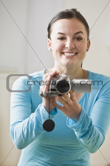 Woman with Camcorder