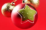 Christmas decoration, Xtmas tree, red background