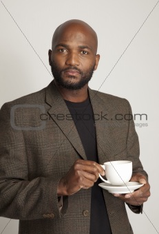 Man with cup of tea