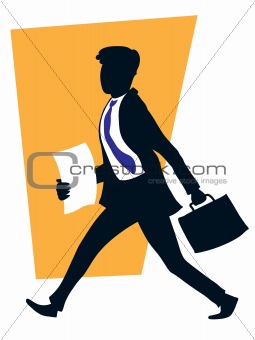 Businessman walking