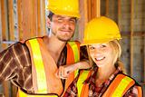 Two Construction Workers at the job, Female Constructin Worker
