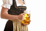 Bavarian Girl with Oktoberfest Beer Stein