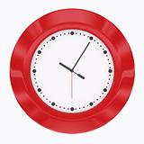 Red clock 3d