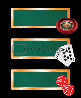 Casino banners set