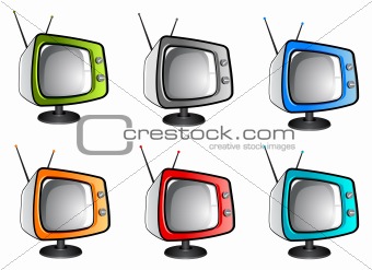 Old tv television (vector)