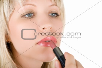 woman with lipstick