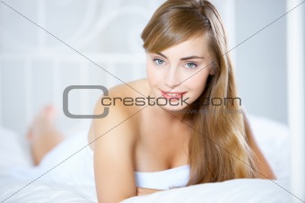 Teenage Girl on Bed