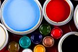 Colorful cans & paints