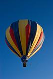 Multi-colored hot air ballon