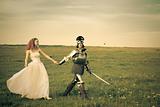 Princess Bride and her knight / wedding / retro style