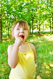 Girl eating lollipop