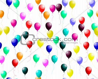 seamless colourful balloons with glare