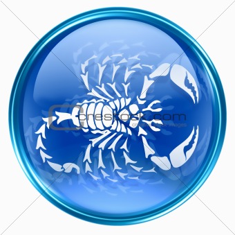 Scorpio zodiac icon, isolated on white background.