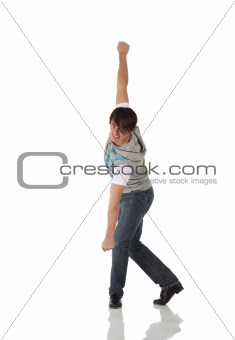 Single male tap dancer