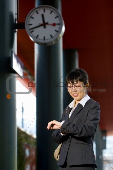 Asian business woman travel