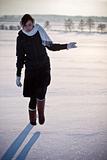 girl in winter scene
