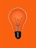 Bulb light on orange